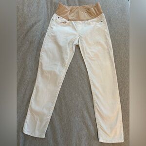 Gap maternity white denim jeans